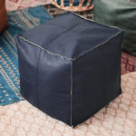 Gregory Leather Pouf