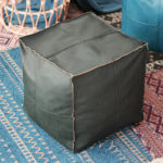 Gregory Leather Pouf