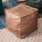 Gregory Leather Pouf