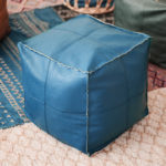 Gregory Leather Pouf