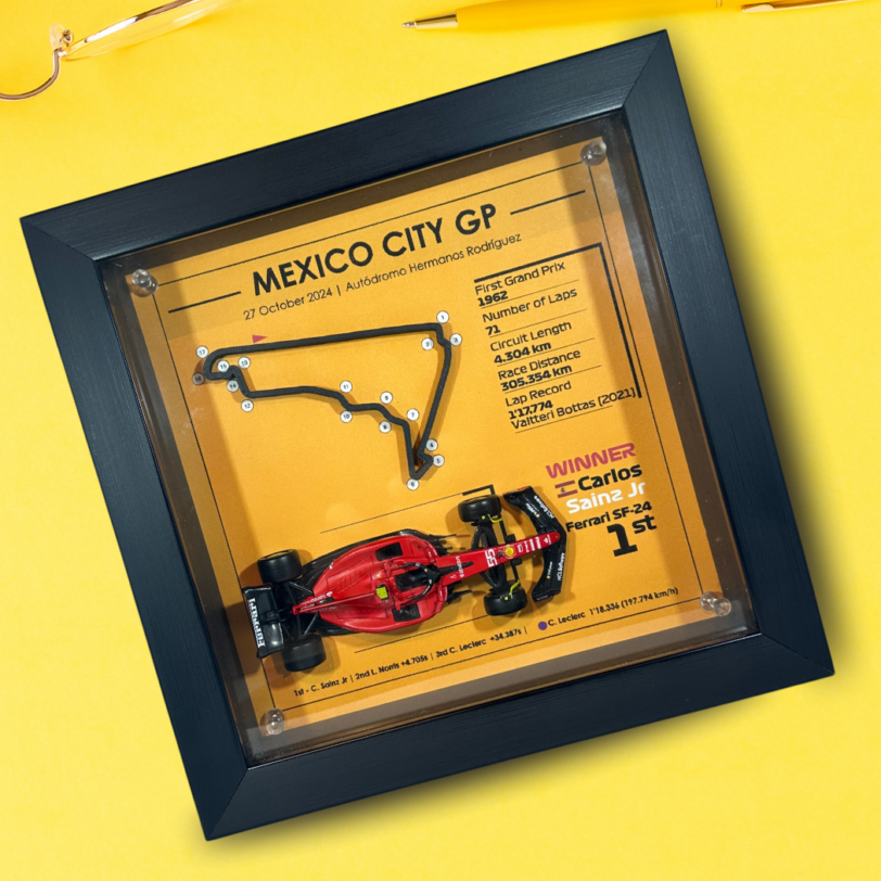 Carlos Sainz - Mexico City Grand Prix - 3D F1 Gift Idea