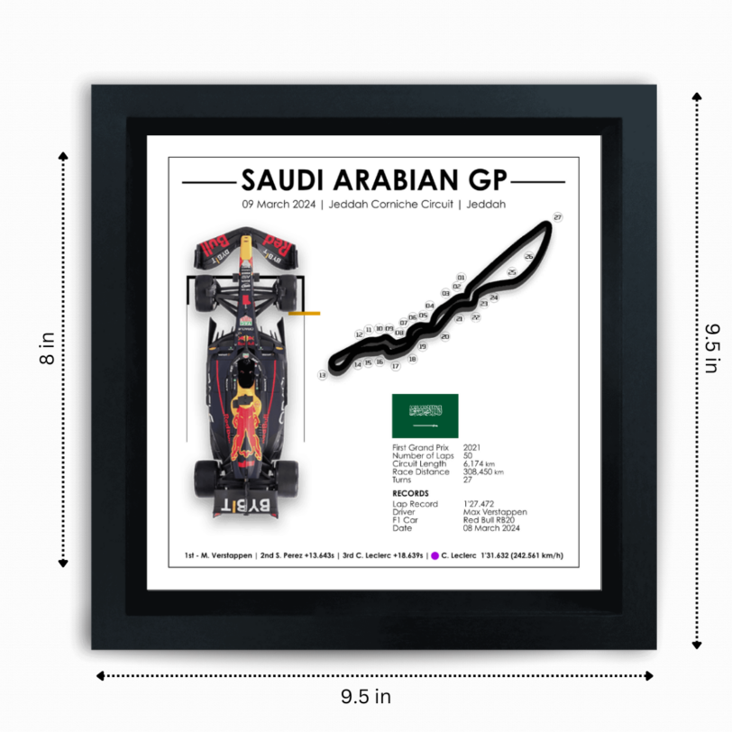 Max Verstappen - Saudi Arabian GP - 3D Formula 1 Showpiece - F1 Gift Idea