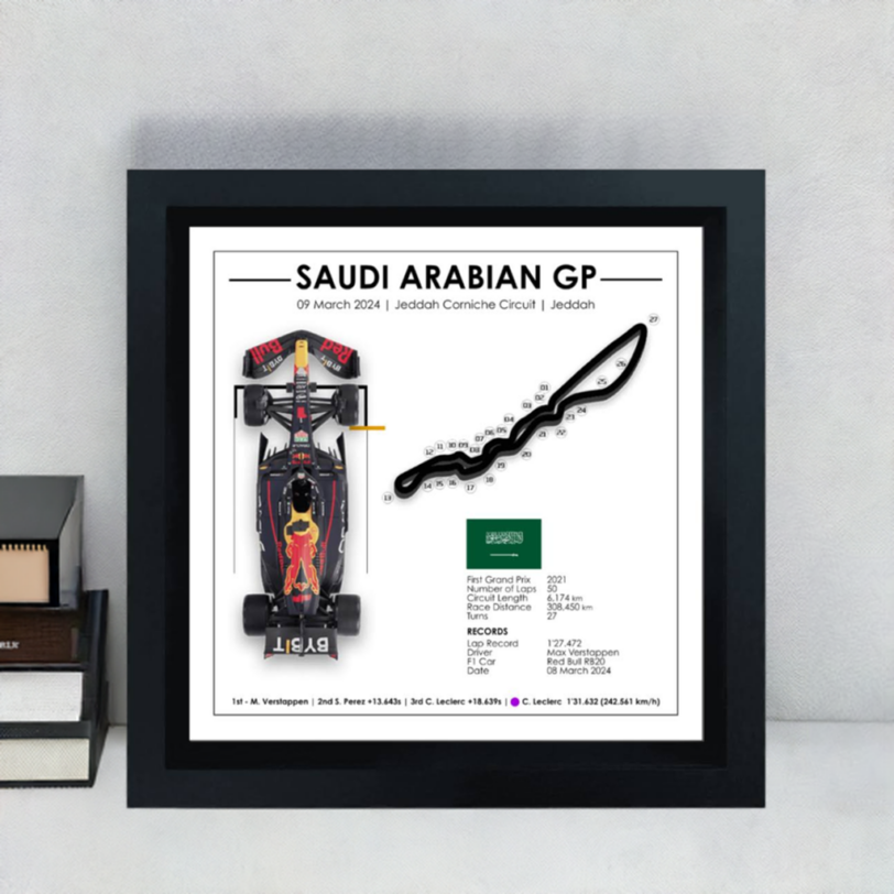 Max Verstappen - Saudi Arabian GP - 3D Formula 1 Showpiece - F1 Gift Idea