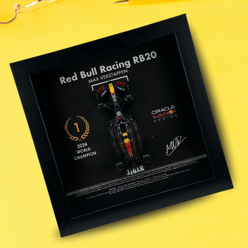 Max Verstappen 2024 World Champion Red Bull RB20 - F1 Gift Idea